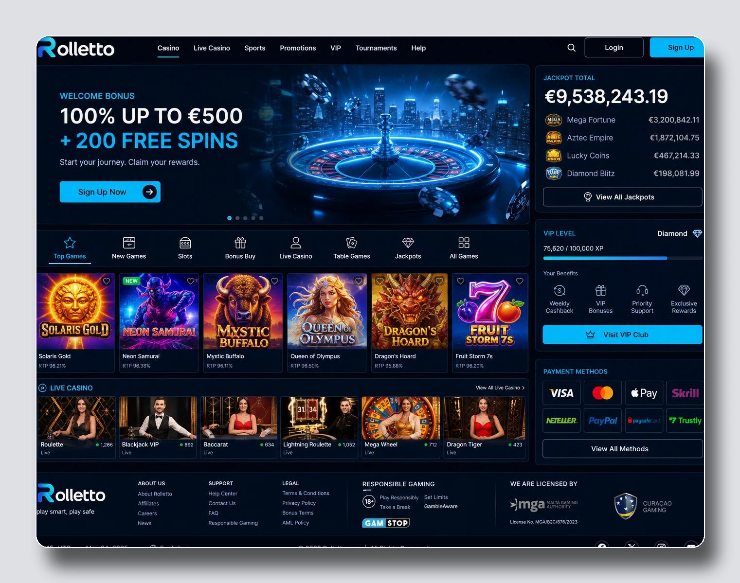 Rolletto — καλύτερα στοιχήματα esports